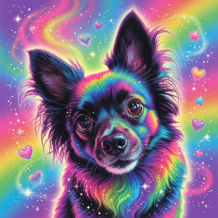 Rainbow Pop MAX pet portrait